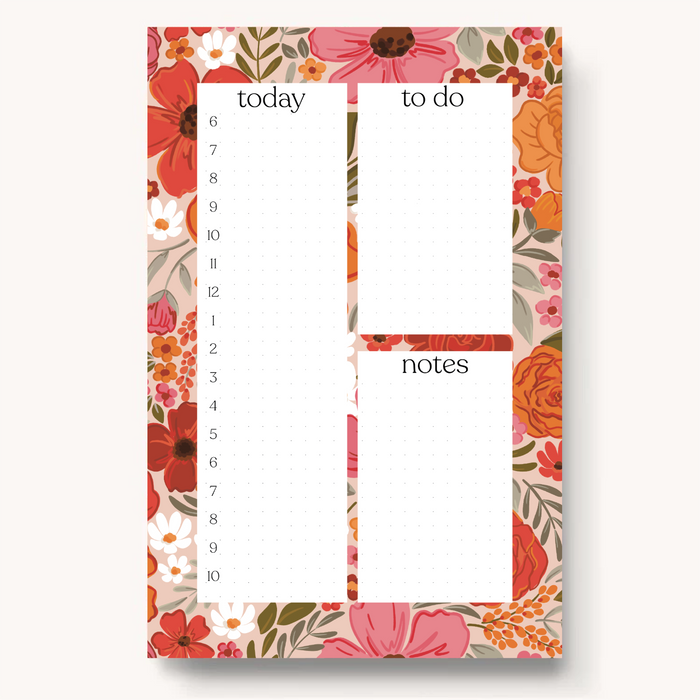 Elyse Breanne Design - Floral Daily Planner Notepad