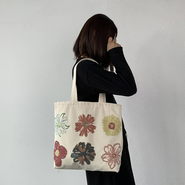 ACCITY - SPRING AND SUMMER CASUAL LITERARY CANVAS BAG_CWAB2143