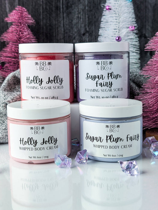 Beachy Bubbles Bath Co - Holly Jolly Foaming Sugar Scrub - Christmas 2025
