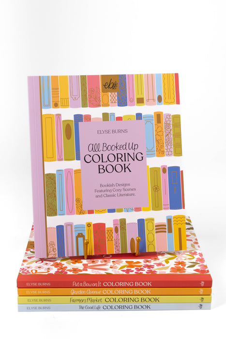 Elyse Breanne Design - All Booked Up Coloring Book | Bookish & Reading