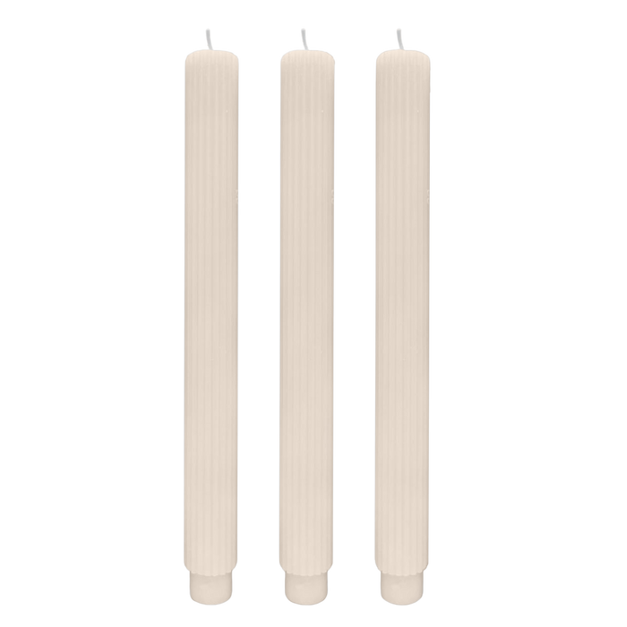Sweet Water Decor - *NEW* Fluted Taper Candles, Set of 3 - Home Decor & Gifts