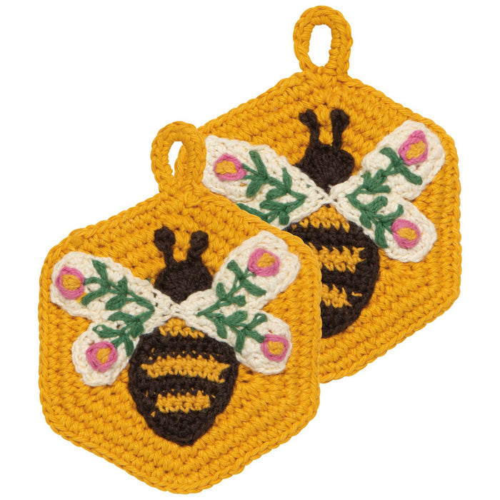 Now Designs by Danica - Bee Garden Crochet Sponges Set of 2