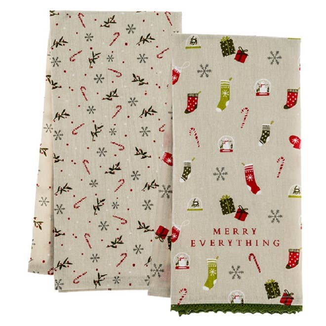 Karma - Flour Sack Tea Towels with Charm