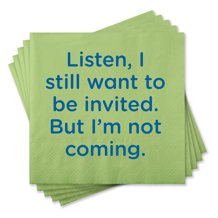 Chris’s Stuff Inc. -  Funny Cocktail Napkins - Want to be invited