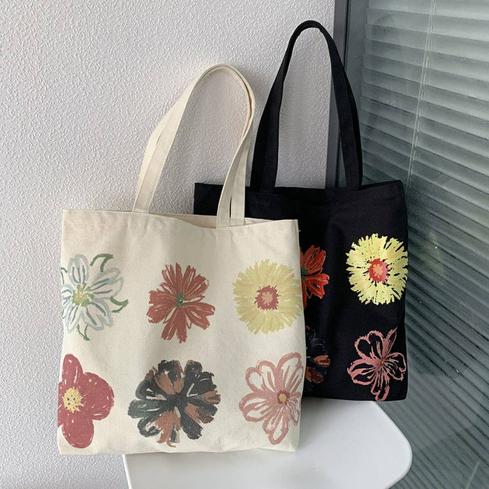 ACCITY - SPRING AND SUMMER CASUAL LITERARY CANVAS BAG_CWAB2143
