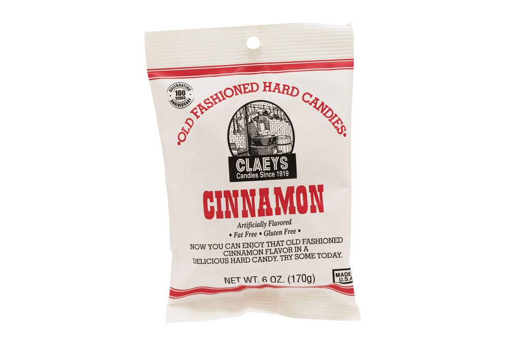 Grandpa Joe's Candy Shop - Claeys Old Fashioned Hard Candies Cinnamon, 6oz Bag