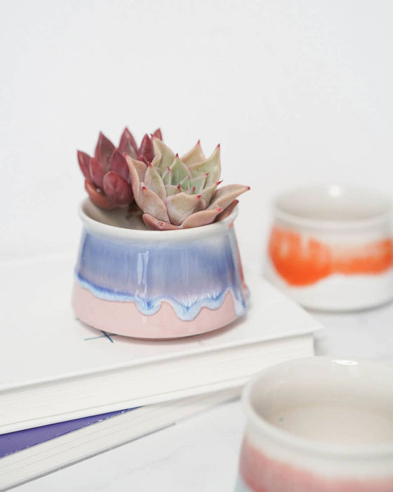 Springer Décor - Small Glazed Pot, varied colors