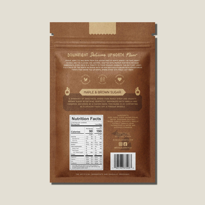 Rogue Jerky Co. - Maple & Brown Sugar Beef Jerky - 2.0 OZ.