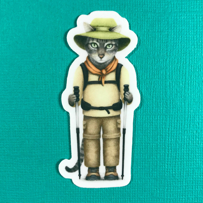 Abundance Illustration Hiker Cat sticker