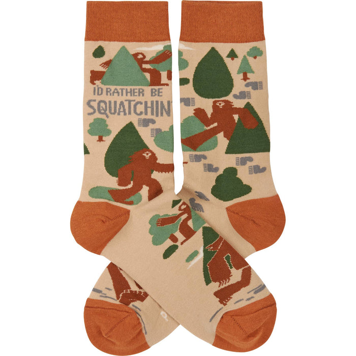 Primitives by Kathy - I'd Rather Be Squatchin' Socks