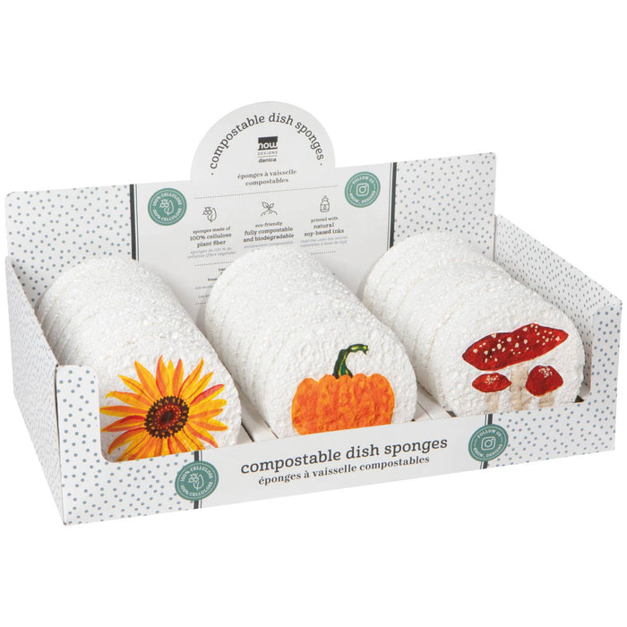 Now Designs by Danica - Autumn Bounty Sponge Counter Display - 24 Assorted