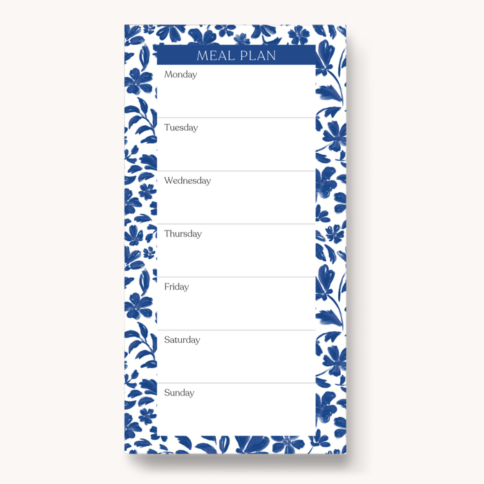 Elyse Breanne Design - Floral Magnetic Meal Plan Notepad