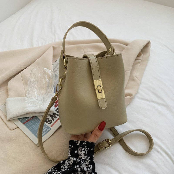 ShieldChic - PU Leather Crossbody Bucket Bag