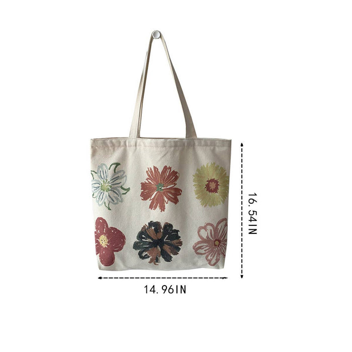 ACCITY - SPRING AND SUMMER CASUAL LITERARY CANVAS BAG_CWAB2143
