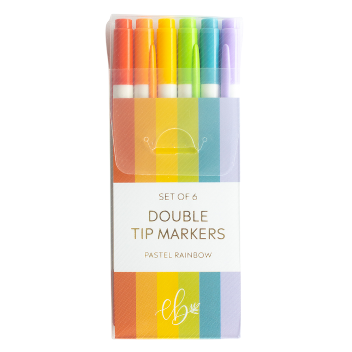 Elyse Breanne Design - Set of 6 Double Tip Markers Pastel Rainbow