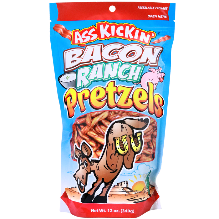 Southwest Specialty Food - Ass Kickin’ Bacon Ranch Pretzel Twists – 12 oz Bag
