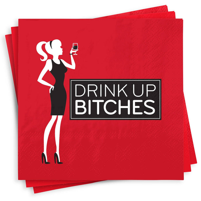 Chris’s Stuff Inc. - Funny Cocktail Napkins - Drink Up Bitches