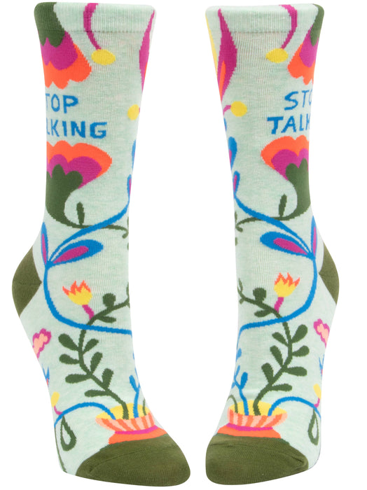 Blue Q - Stop Talking Crew Socks