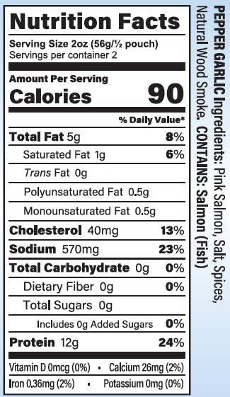 World Wide Gourmet Foods, Inc. - 4oz Smoked Pepper Garlic Salmon Fillet