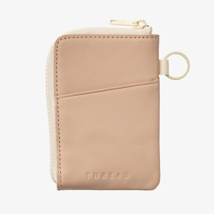 Thread - Green Gingham - Leather Zip Wallet