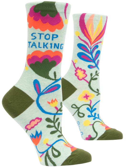 Blue Q - Stop Talking Crew Socks