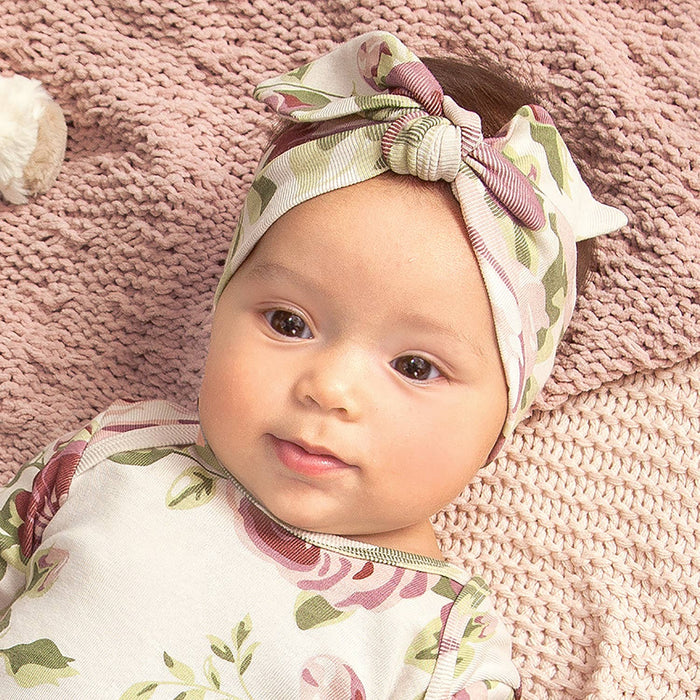 Tesa Babe Baby Girl's Cabbage Rose Cotton Headband