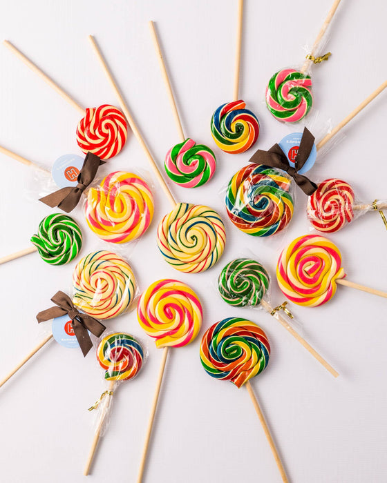 Hammond's Candies - Handmade Lollipop - Rainbow Blast Fruit Punch - 1 oz