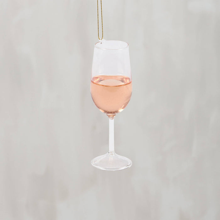 Primitives by Kathy - Glass Blush Wine Ornament