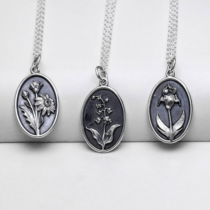 Nina Designs - Sterling Silver Birthflower Necklaces