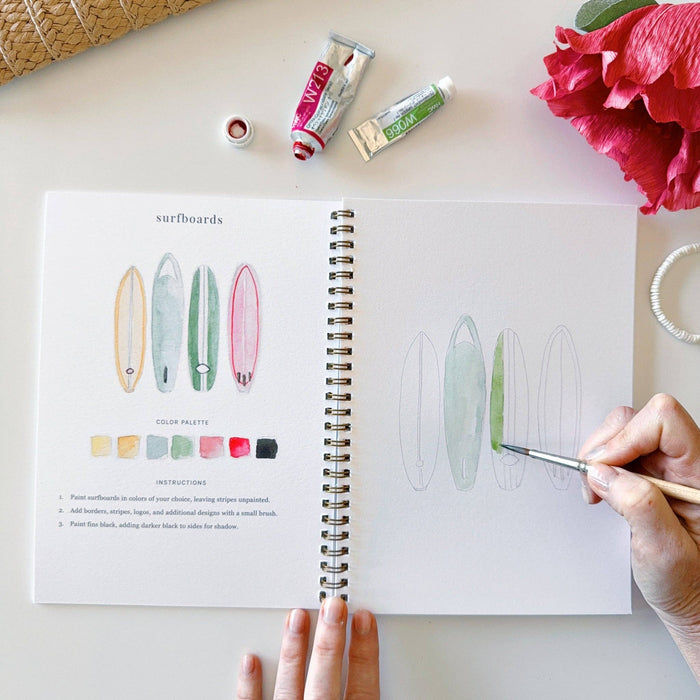 emily lex studio - Tropical watercolor workbook