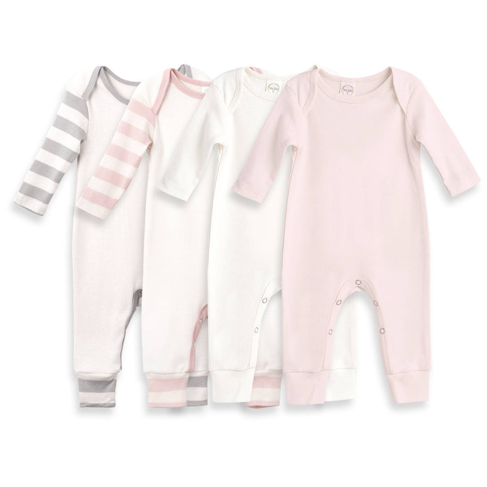 Tesa Babe Baby Girl's Cotton Rompers Pink Stripes