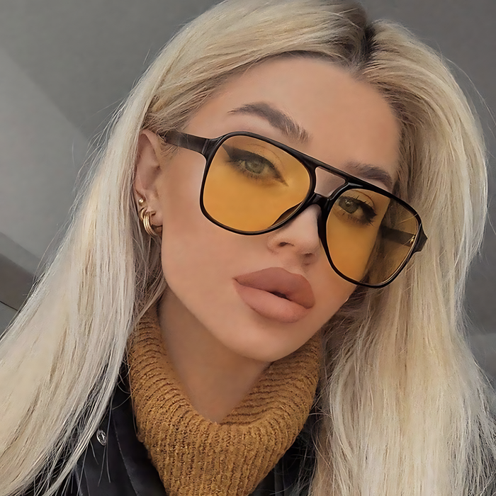 ACCITY - Vintage Double Bridge Aviator Sunglasses_CWASG0113