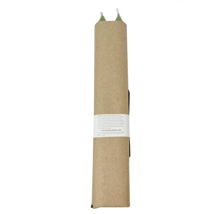 Andaluca - Green Ridged Taper Candles (Set of 2)
