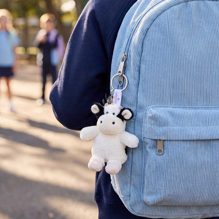 Warmies: America’s Favorite Microwave Plush Brand - Black & White Cow Keyring sensory Squishy fun teen trendz