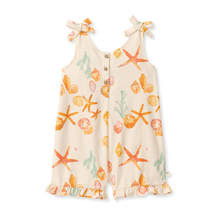 Burt's Bees Baby - Starfish & Shells Organic Girl Romper