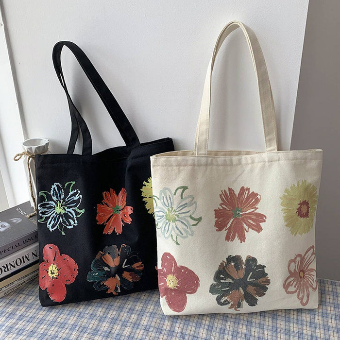 ACCITY - SPRING AND SUMMER CASUAL LITERARY CANVAS BAG_CWAB2143