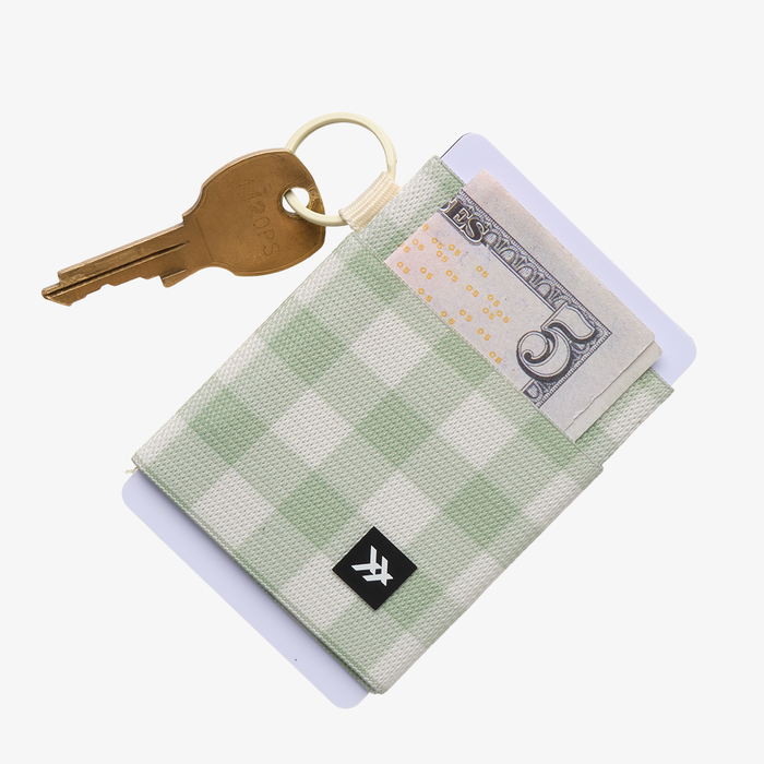 Thread - Green Gingham - Elastic Wallet