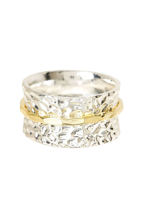 Zoey Simmons - Rose Crystal & Two ToneSpinner Ring - SF