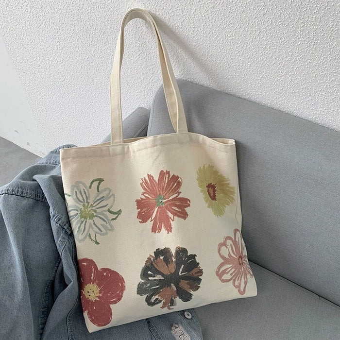 ACCITY - SPRING AND SUMMER CASUAL LITERARY CANVAS BAG_CWAB2143