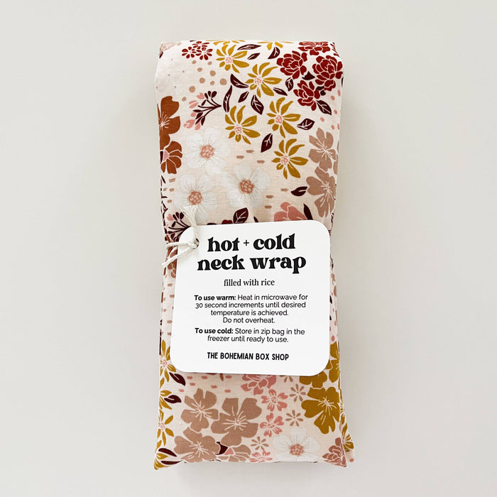 The Bohemian Box Shop - Hot & Cold Therapy Neck Wrap - Earth Tone Florals