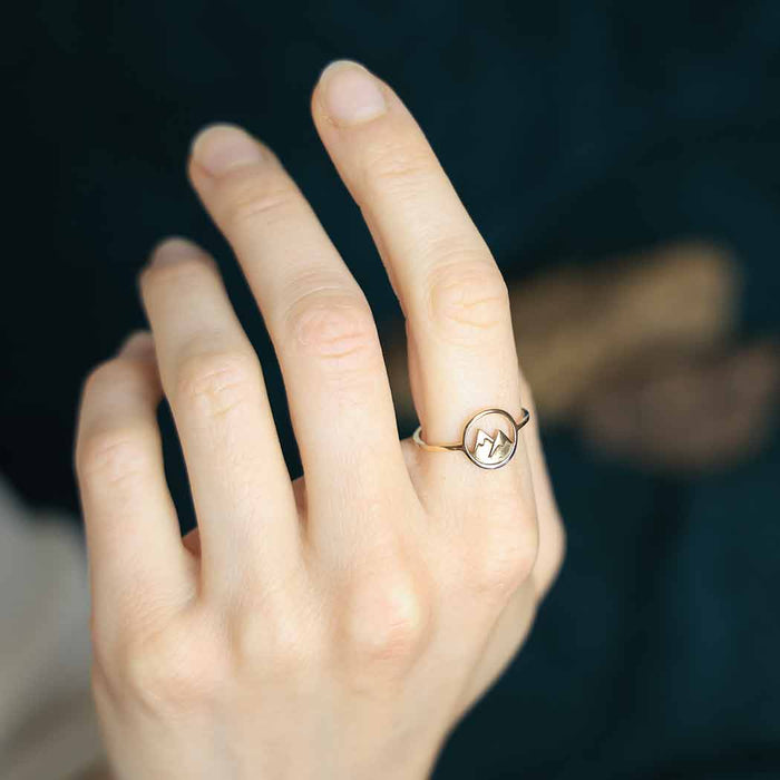 Nina Designs Snow Capped Mountain Ring Bronze