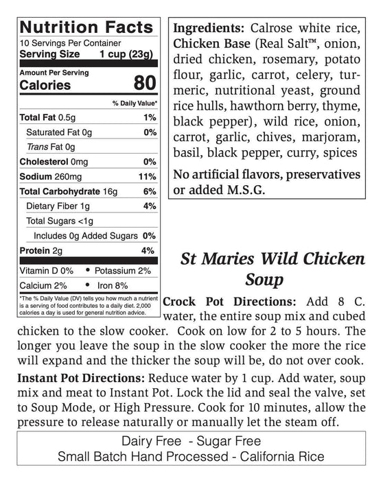 Rill Foods - Large St. Marie's Wild Rice and Chicken Soup Mix