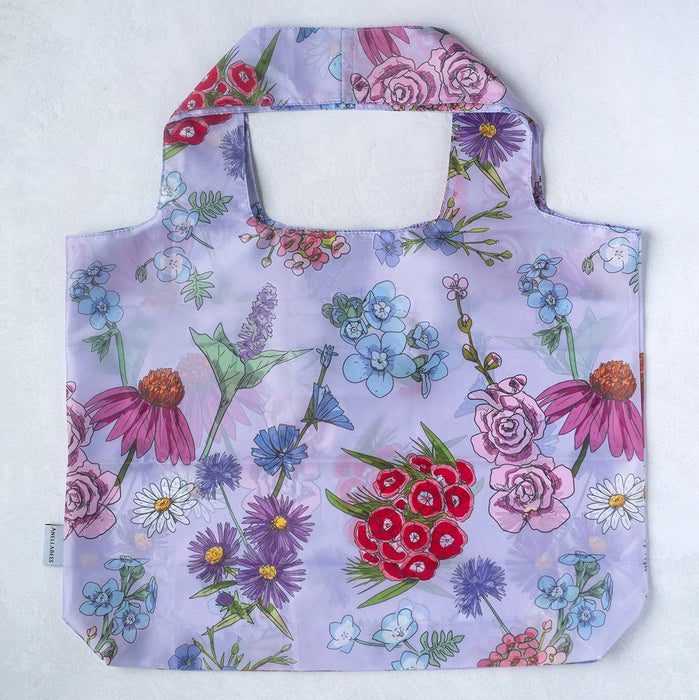 Anellabees Summer Beach Reusable Tote Bag - Pollinator Wildflowers