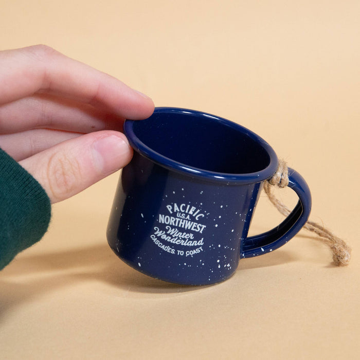 Tender Loving Empire - PNW Campfire Mug Ornament (Navy)