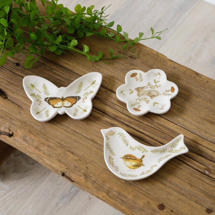 Audrey's - Bird, Butterfly, Rabbit Trinket Plate