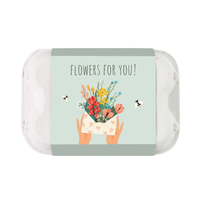 Buzzy Seeds Grow Gifts - Flowers For You Egg Carton – Spring Wildflower Gift