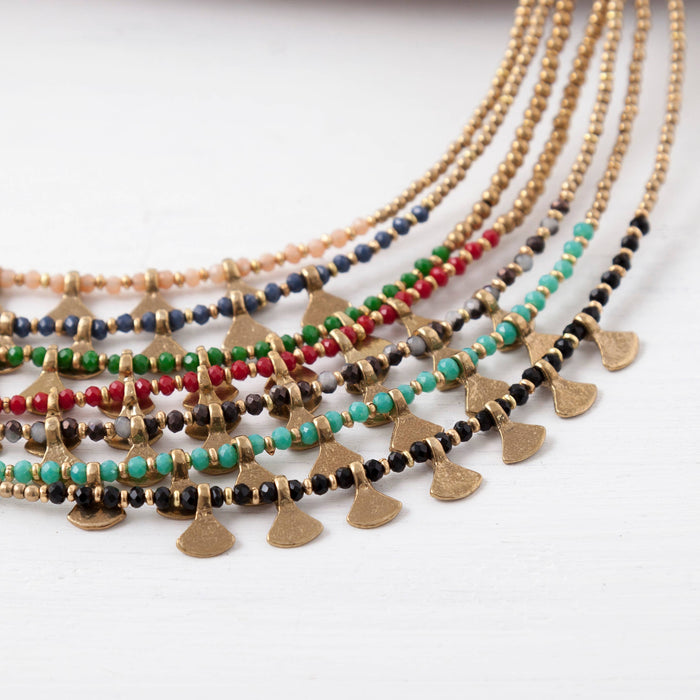 Baizaar - Triangle Drop Color Necklace