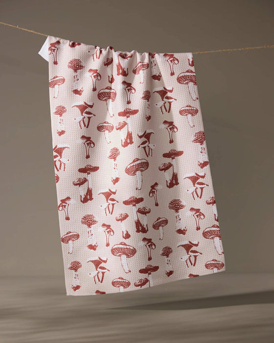 Geometry - Autumn Mushrooms Tea Towel