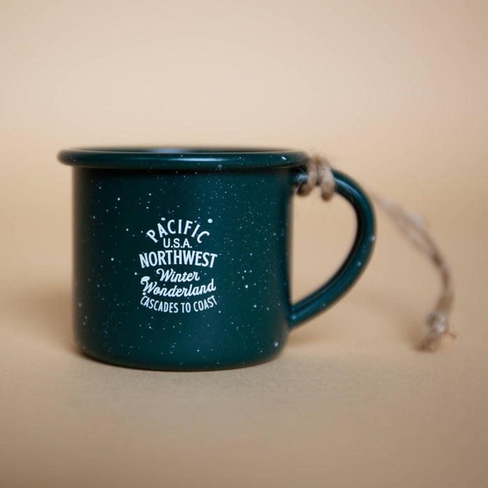 Tender Loving Empire - PNW Campfire Mug Ornament (Green)