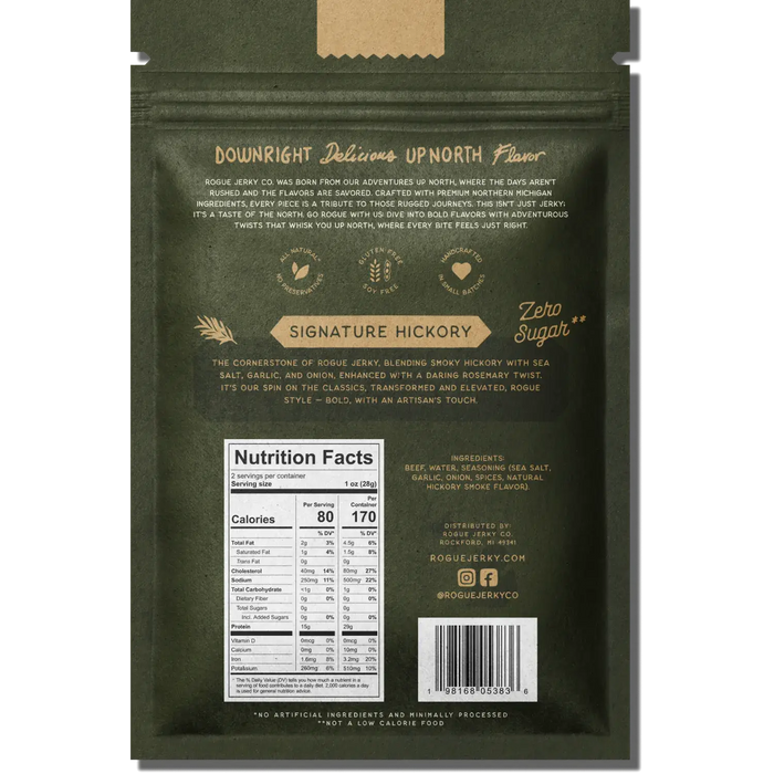 Rogue Jerky Co. - Signature Hickory Beef Jerky - 2.0 OZ.